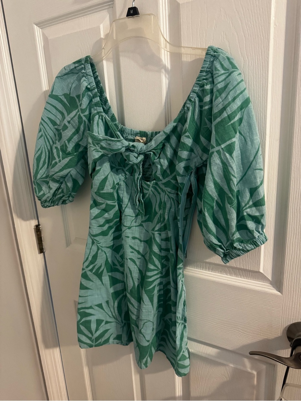 Billabong Green Leaf-Print Mini Dress